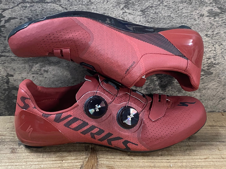 JU841 スペシャライズド SPECIALIZED S-WORKS 7 RD ビンディングシューズ 赤 EU43
