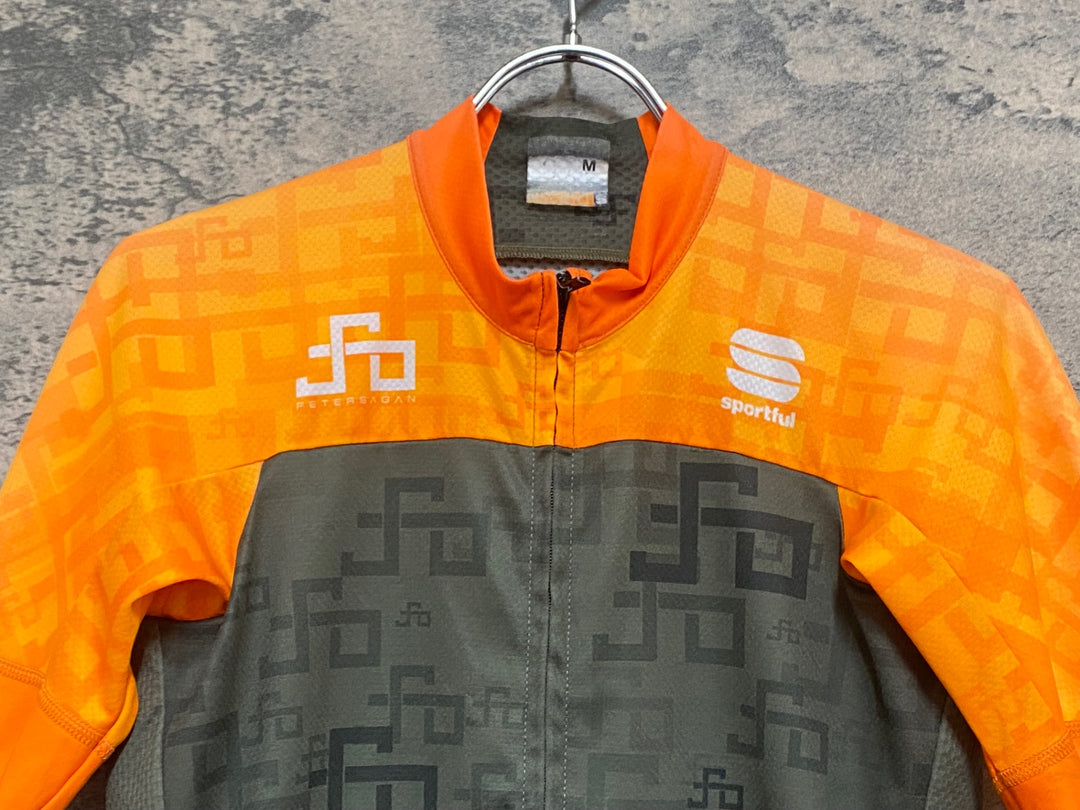 KM615 スポーツフル sportful 半袖 サイクルジャージ オリーブ オレンジ M sagan