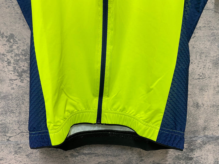 JY864 サンティーニ Santini DE ROSA 半袖 サイクルジャージ ネイビー 黃 M