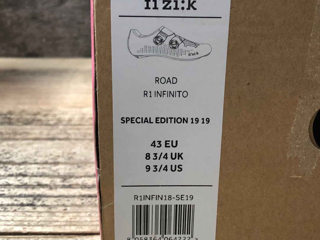 KC531 フィジーク fizik INFINITO R1 SPECIAL EDITION 19 19 ビンディングシューズ 3穴 リフレクト ピンク EU43 未使用