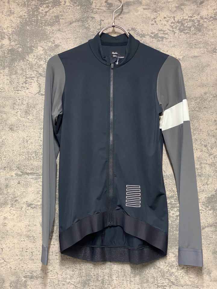 KG842 ラファ Rapha WOMEN’S LONG SLEEVE PRO TEAM TRAINING JERSEY 長袖 サイクルジャージ 黒 グレー S レディース
