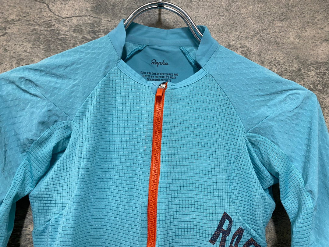 JG328 ラファ Rapha PRO TEAM GRAVEL JERSEY 半袖 サイクルジャージ 水色 XS