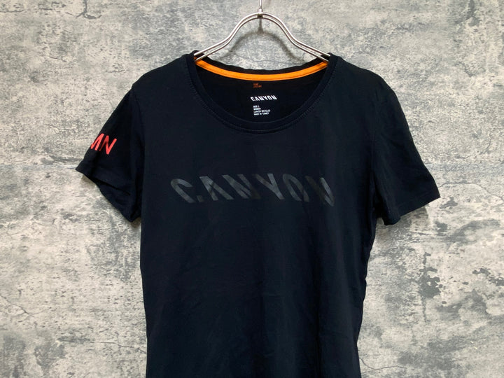 KF466 キャニオン CANYON 半袖 Tシャツ 黒 レディース L