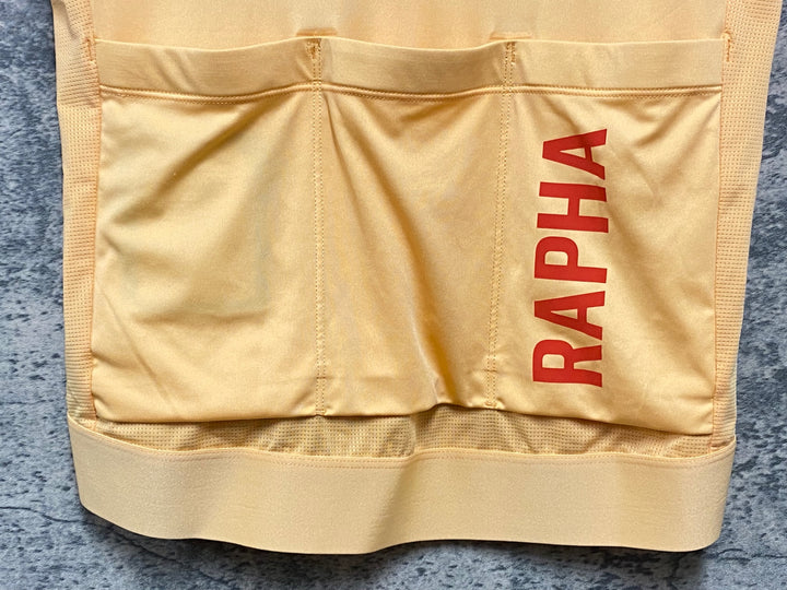 KC222 ラファ Rapha PRO TEAM TRAINING JERSEY 半袖 サイクルジャージ オレンジ S