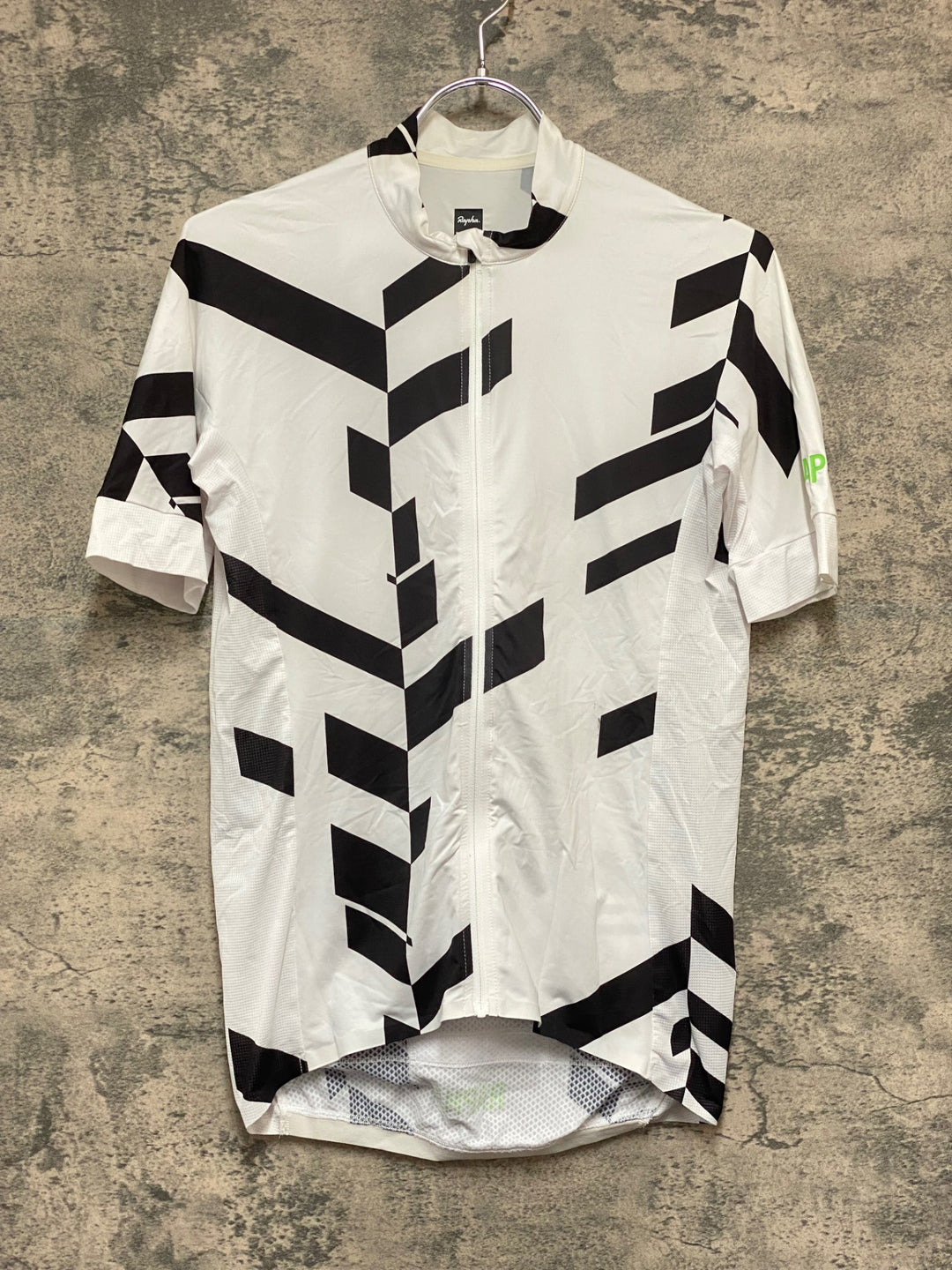 KB085 ラファ Rapha PRO TEAM AERO JERSEY 半袖 サイクルジャージ 白 黒 L