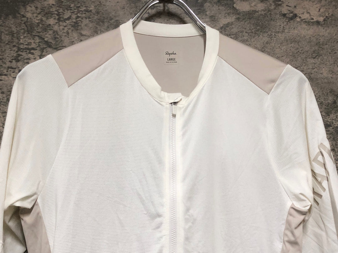 KM136 ラファ Rapha PRO TEAM JERSEY 半袖 サイクルジャージ 白 L