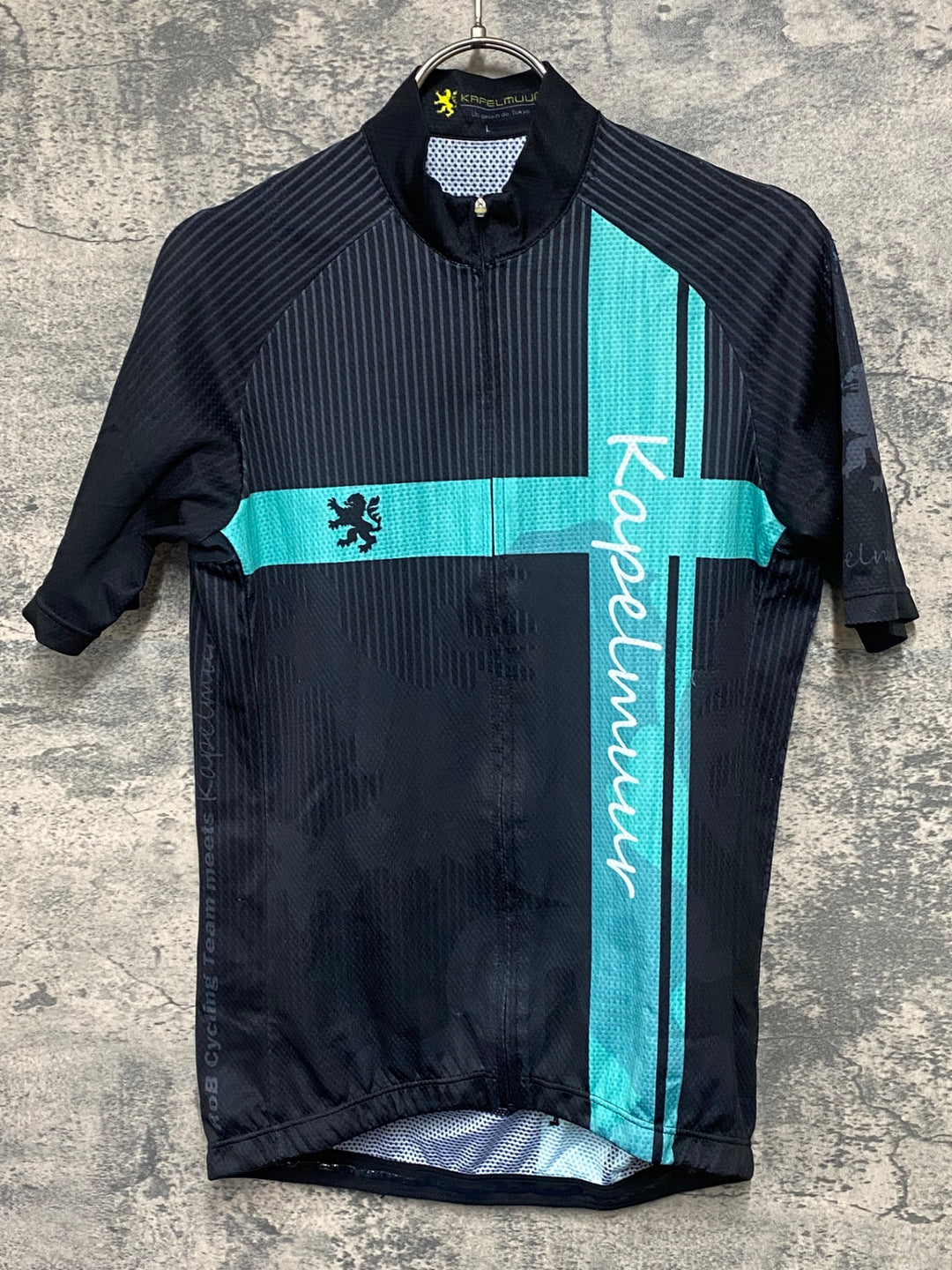 JS691 カペルミュール KAPELMUUR 半袖 サイクルジャージ 黒チェレステ L ROB
