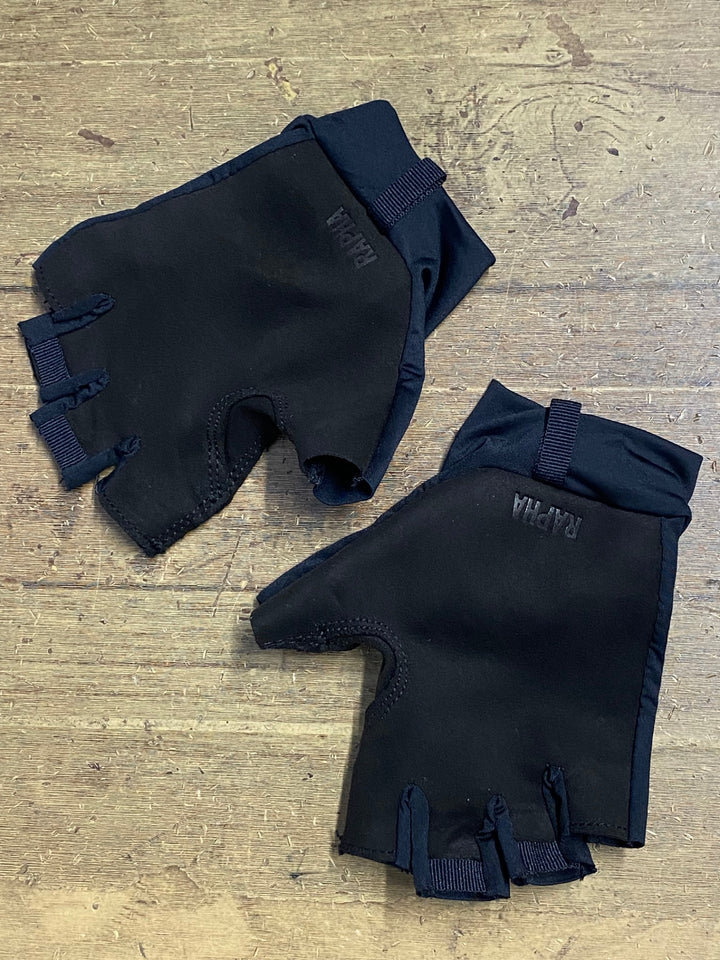 KB342 ラファ Rapha PRO TEAM MITTS 指切り グローブ 紺 黒 M