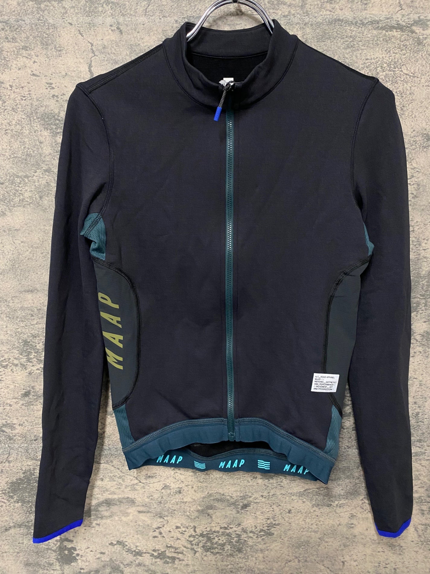 JF702 マープ MAAP Alt_Road LS Jersey 長袖サイクルジャージ 黒緑 S