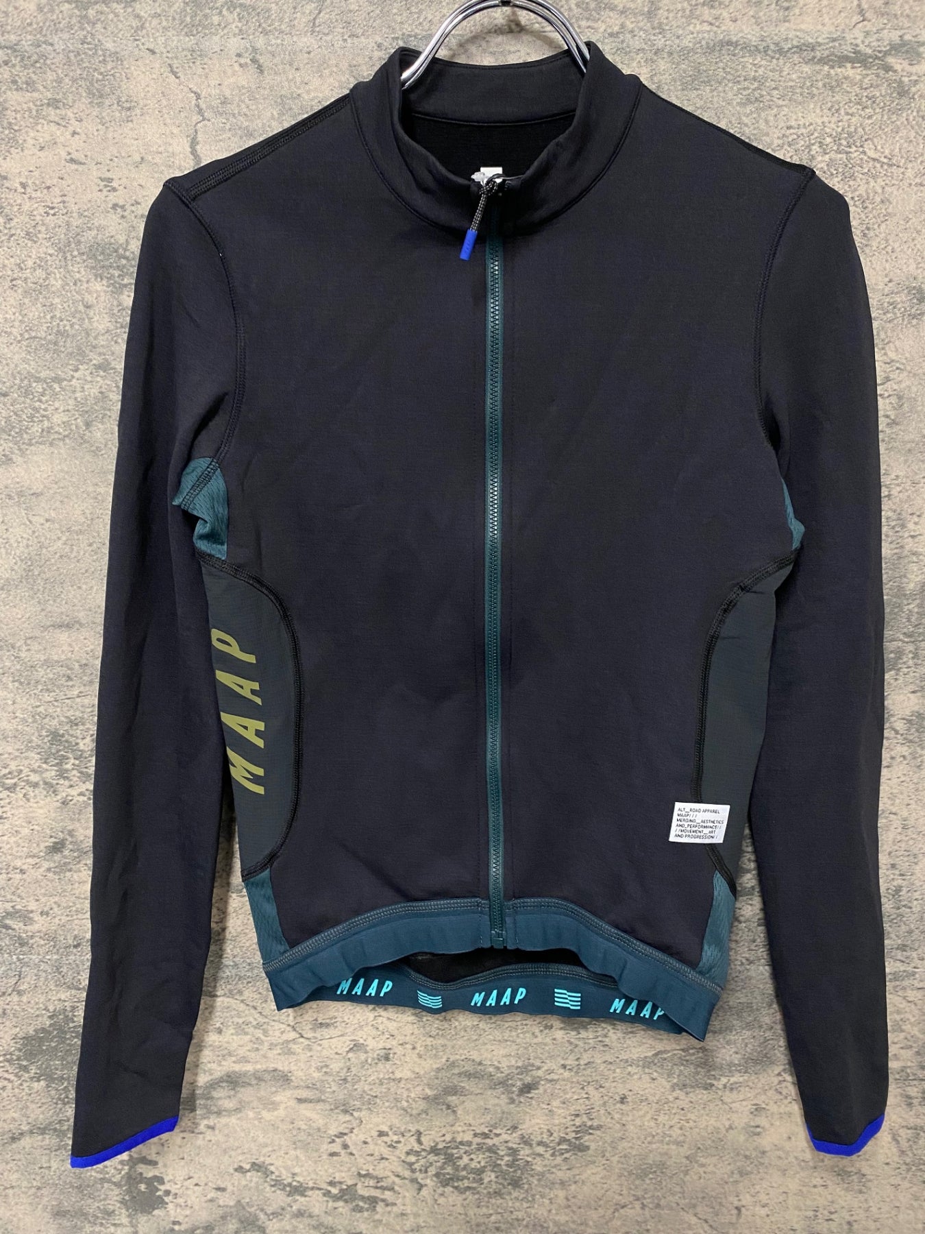 JF702 マープ MAAP Alt_Road LS Jersey 長袖サイクルジャージ 黒緑 S