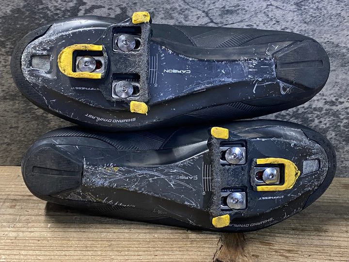JV079 シマノ SHIMANO RC7 SHRC701M L01 S ビンディングシューズ 3穴 黒 EU41