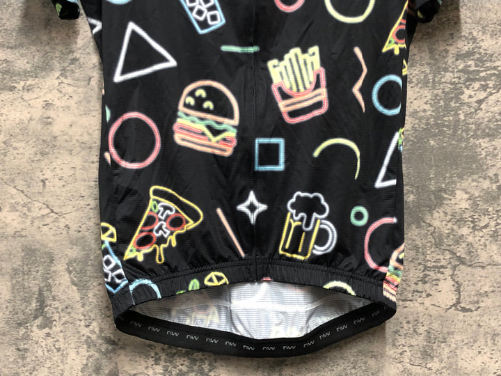 KD827 ノースウェーブ NORTHWAVE NEON PARTY JERSEY 半袖 サイクルジャージ 黒 L