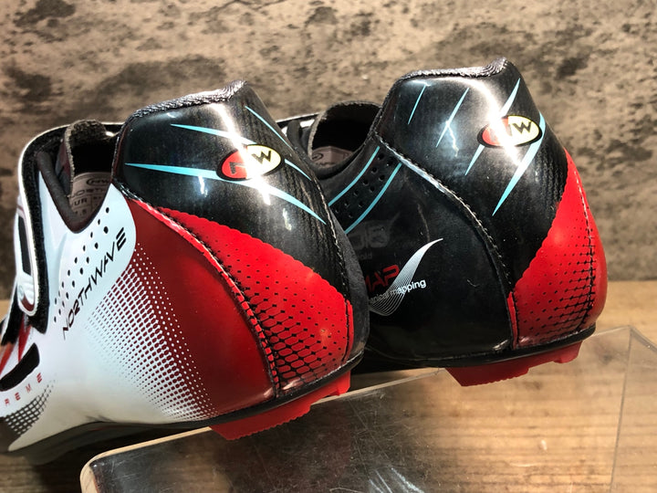 JR508 ノースウェーブ NORTHWAVE EXTREME ビンディングシューズ 黒赤白 EU41 1/2