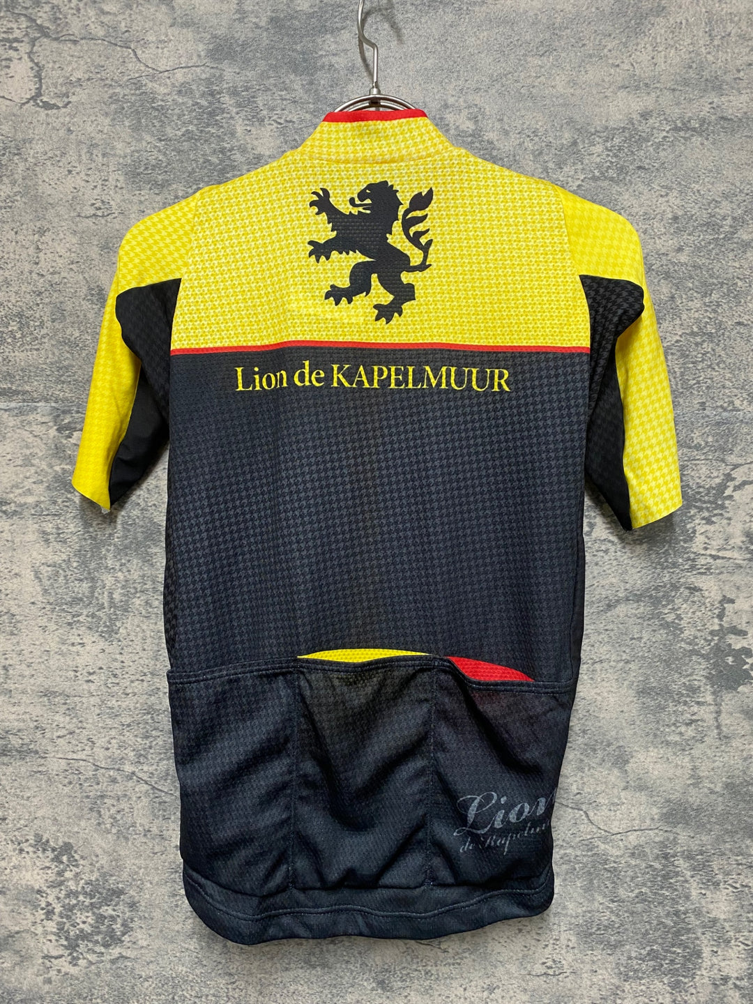KF229 リオンドカペルミュール Lion de KAPELMUUR 半袖 サイクルジャージ 黄 黒 M