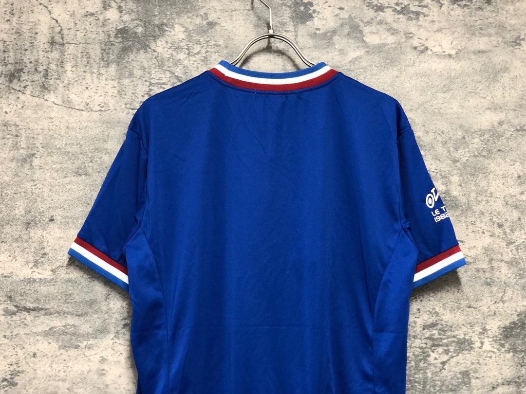KK451 ルコックスポルティフ le coq sportif 半袖 Tシャツ サイクルジャージ 青 O