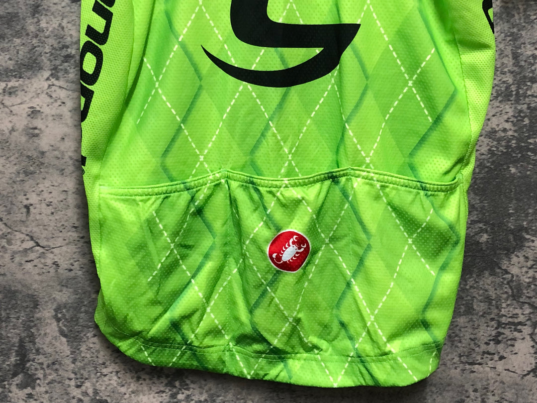 KD666 カステリ CASTELLI 半袖 サイクルジャージ 緑 M CANNONDALE