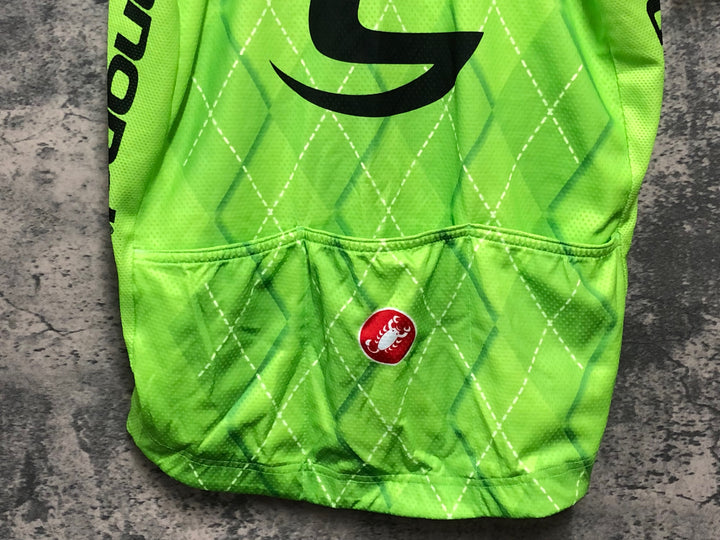 KD666 カステリ CASTELLI 半袖 サイクルジャージ 緑 M CANNONDALE