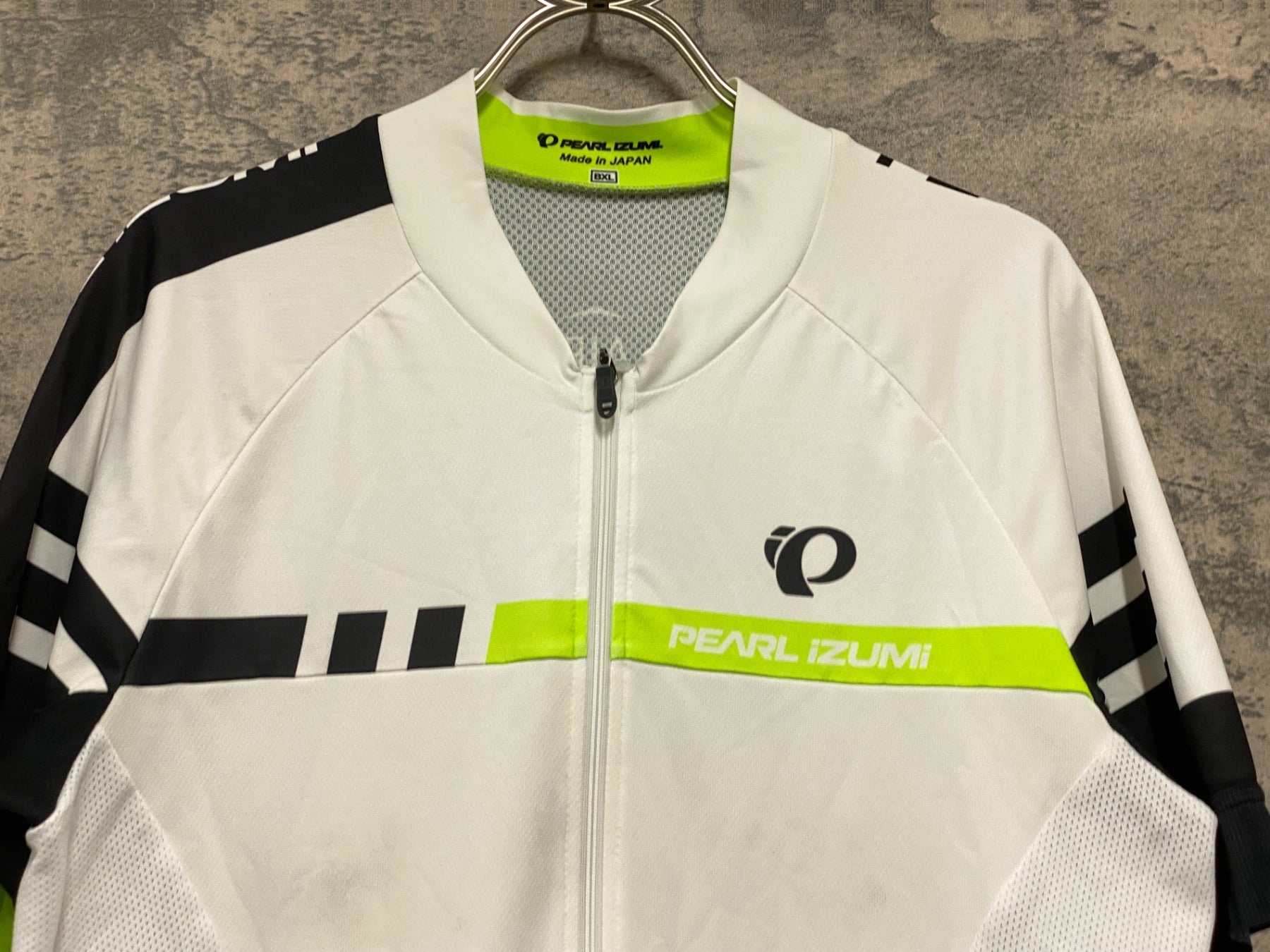 KC653 パールイズミ PEARL iZUMi 半袖 サイクルジャージ 白 黒 黄緑