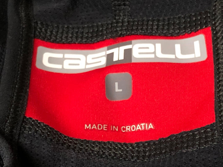 JV730 カステリ CASTELLI COMPETITIONE ビブショーツ 黒赤 L