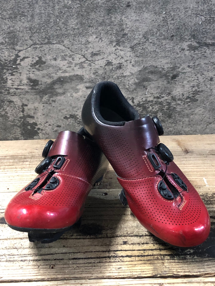 KE252 シマノ SHIMANO RC7 SH-RC701M ビンディングシューズ 3穴 赤 EU41