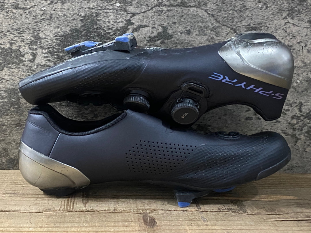 KI699 シマノ SHIMANO S-PHYRE SH-RC902M L01 E ビンディングシューズ EU43.5 3穴 黒