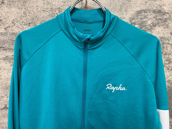 KA861 ラファ Rapha CORE LONG SLEEVE JERSEY 長袖 サイクルジャージ ターコイズグリーン M