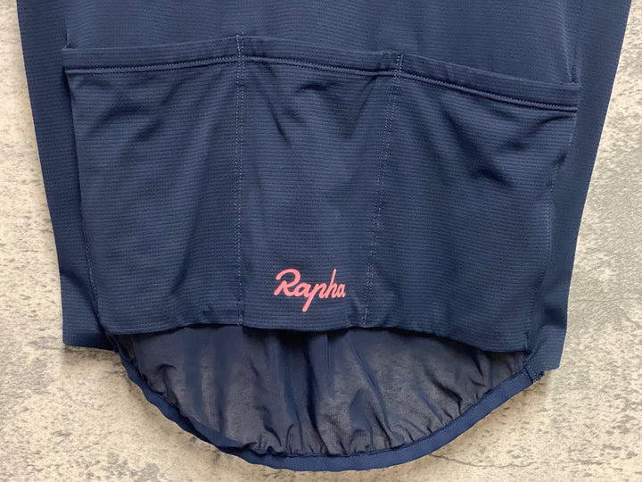 KH914 ラファ Rapha CLASSIC FLYWEIGHT JERSEY 半袖 サイクルジャージ 濃紺 S