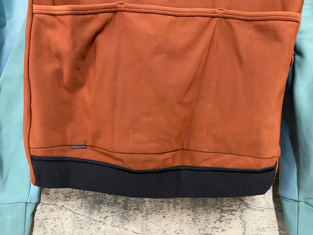 JY486 パスノーマルスタジオ PAS NORMAL STUDIOS Mechanism Thermal Long Sleeve Jersey 長袖 サイクルジャージ オレンジ スカイブルー S 裏起毛