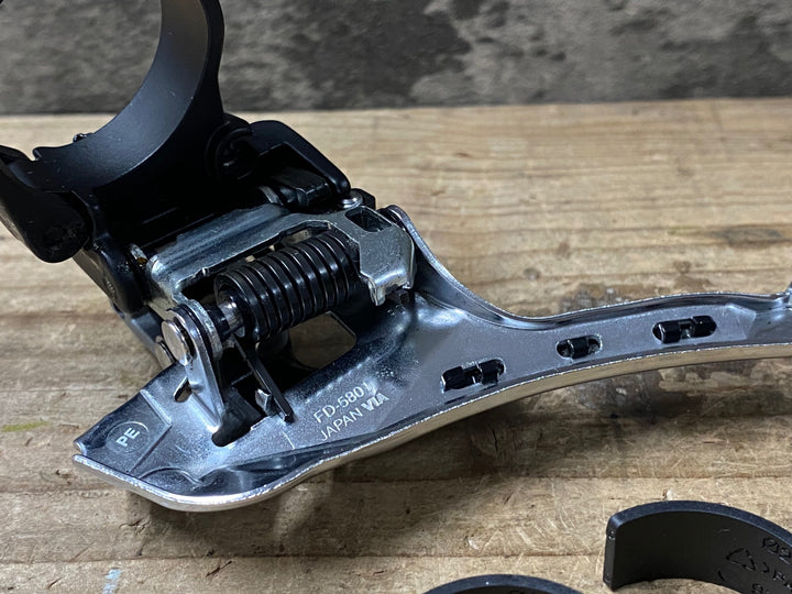 JY741 シマノ SHIMANO 105 FD-5801 フロントディレイラー バンドタイプ Φ31.8 2S シルバー