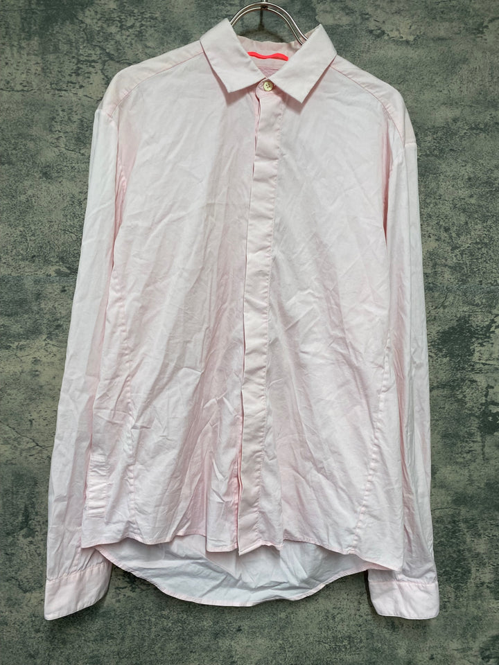 KD498 ラファ Rapha POPLIN SHIRT 長袖 シャツ ピンク M
