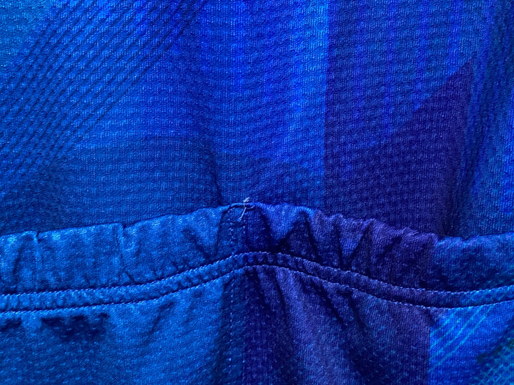 JS090 ビオレーサー BIORACER 半袖 サイクルジャージ 青 4/L Mt.FUJI Hill Climb