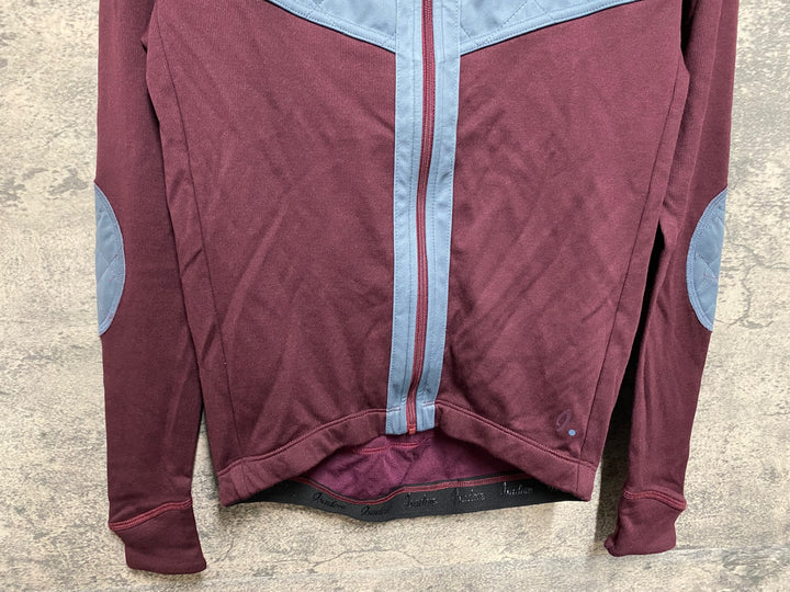 KL404 イザドア Isadore Signature Shield Long Sleeve Jersey 長袖 サイクルジャージ バーガンディー XS ほつれ