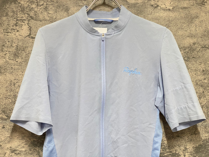 KM430 ラファ Rapha SILK JERSEY 半袖 サイクルジャージ 水色 XS