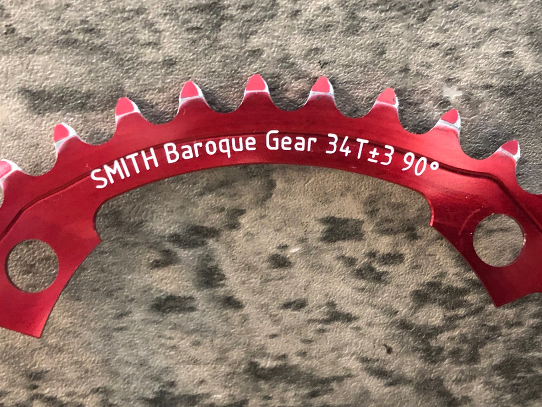 JS566 スミス SMITH バロックギア Baroque Gear チェーンリング 34T ±2 90° C 赤