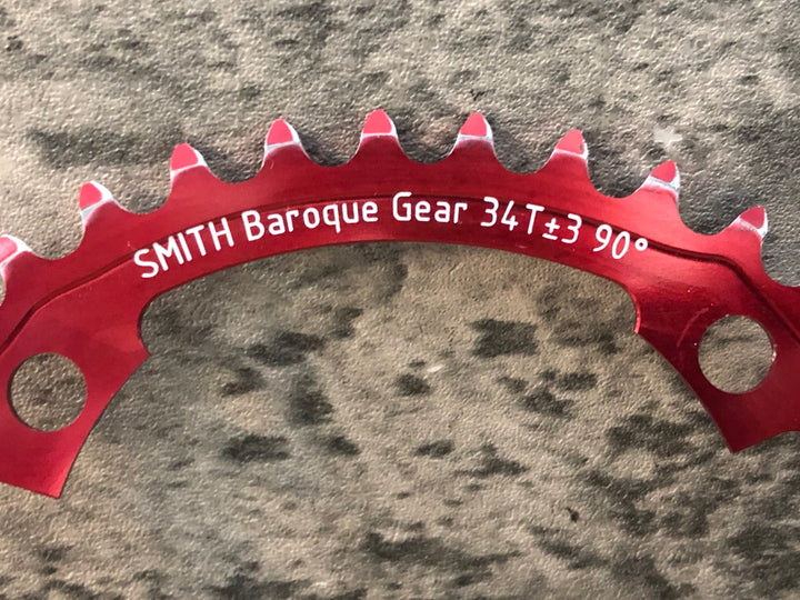 JS566 スミス SMITH バロックギア Baroque Gear チェーンリング 34T ±2 90° C 赤