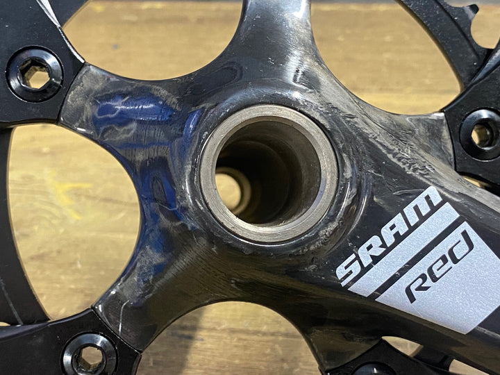 KE919 スラム SRAM レッド Red 10 カーボン クランクセット 170mm 50/34T 5H 110BCD GXP