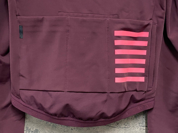 JW049 ラファ Rapha PRO TEAM TRAINING JACKET 長袖サイクルジャケット バーガンディー S 裏起毛