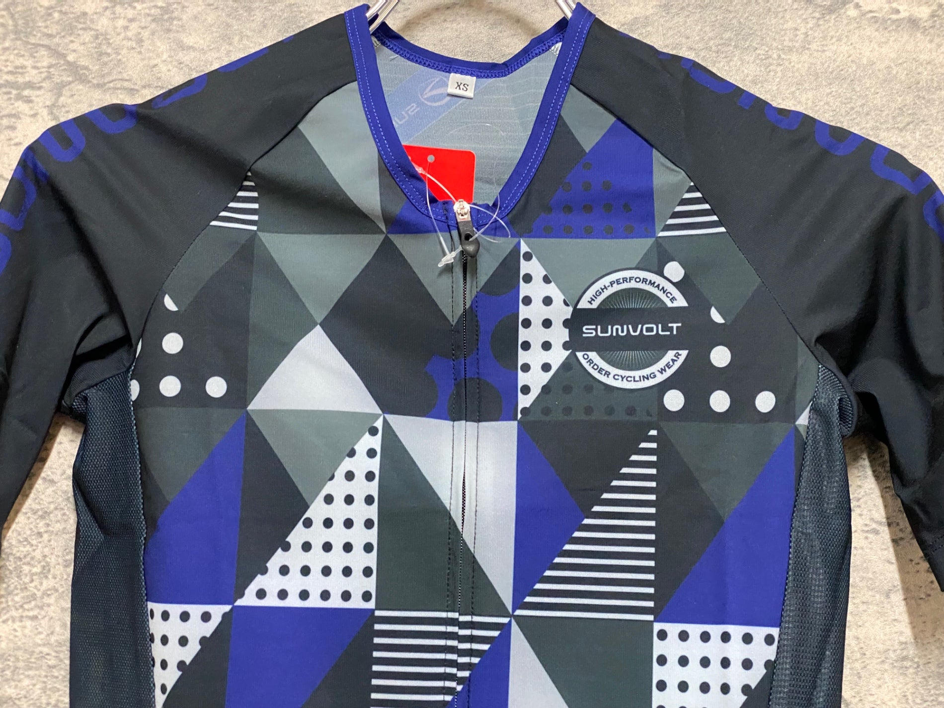 JO577 サンボルト SUNVOLT 半袖 サイクルジャージ 青 黒 XS – BICI