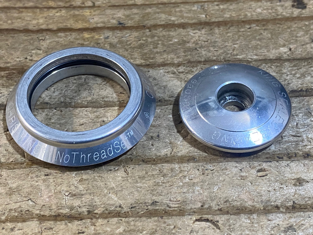 KK638 クリスキング CHRIS KING Nothreadset 1-1/8 SV FR0045 ヘッドパーツ シルバー