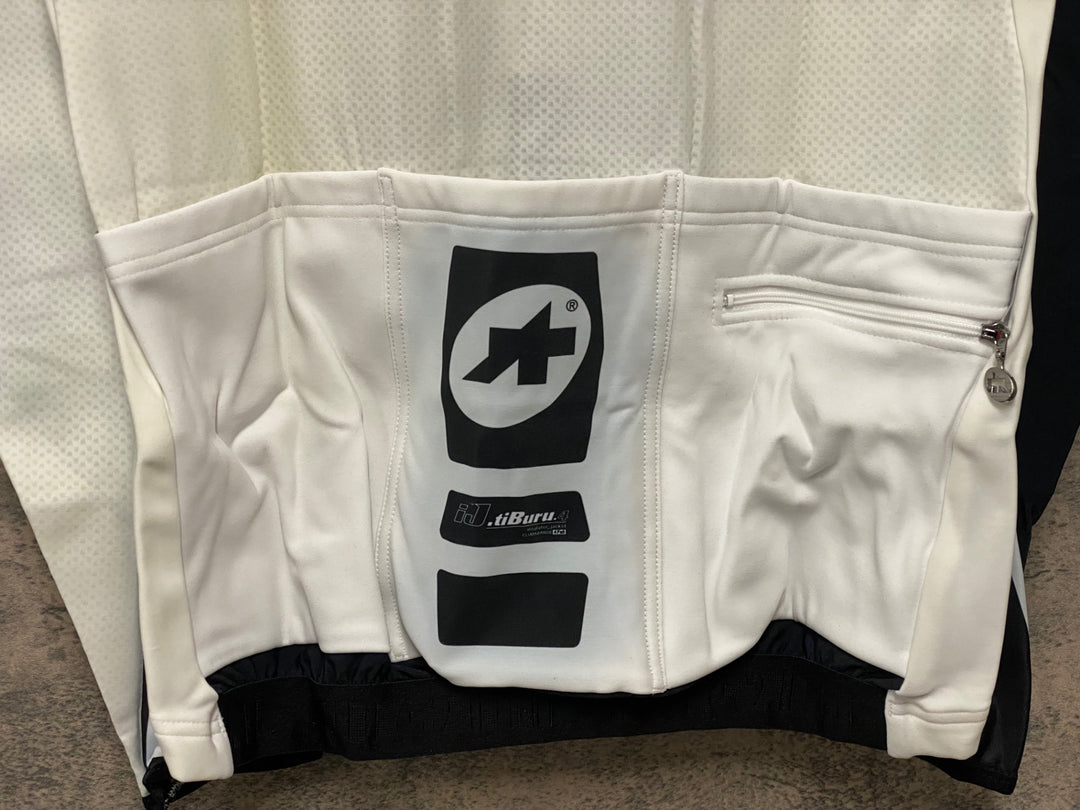 JQ162 アソス assos iJ tiburu 4 長袖サイクルジャージ 白黒 M 裏起毛