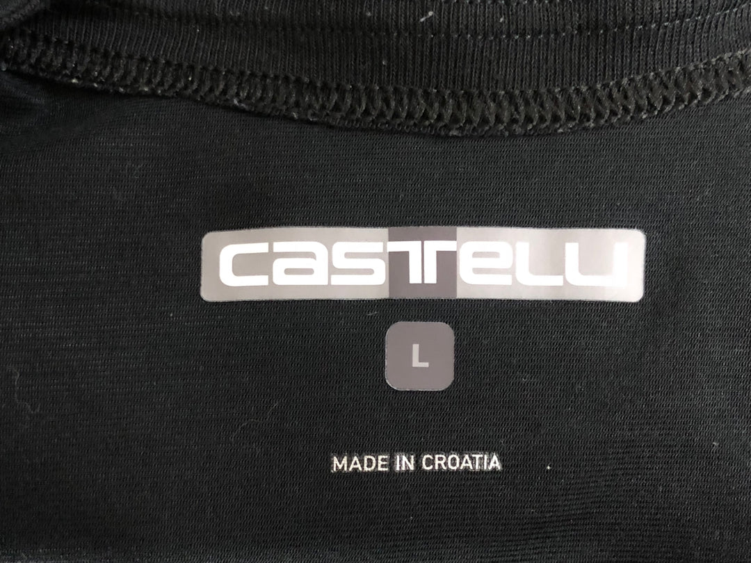 KK356 カステリ CASTELLI ロッソコルサ ROSSO CORSA 長袖 ベースレイヤー 黒 L