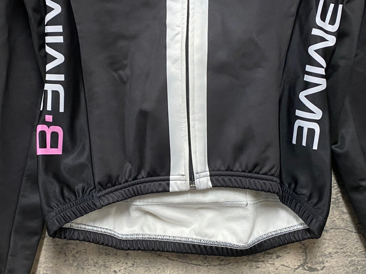 KJ895 ビエンメ BIENME 長袖 サイクルジャケット 黒 ピンク レディース Sサイズ 裏起毛