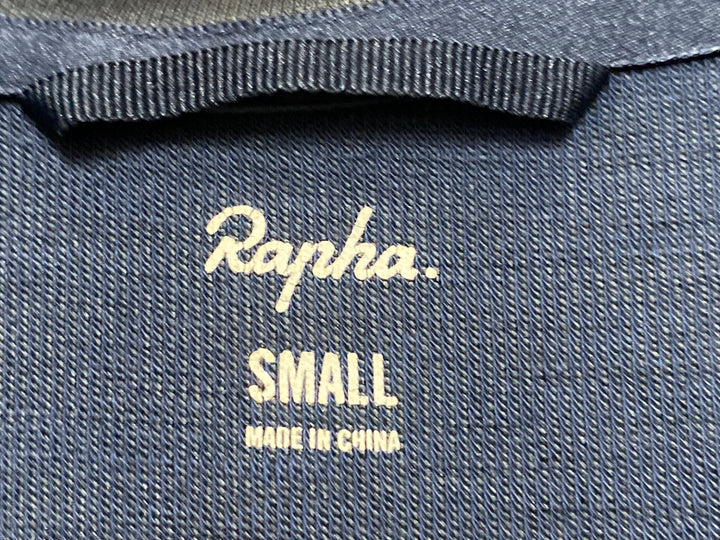 KI163 ラファ Rapha BREVET JERSEY 半袖 サイクルジャージ 濃紺 S ※色褪せ
