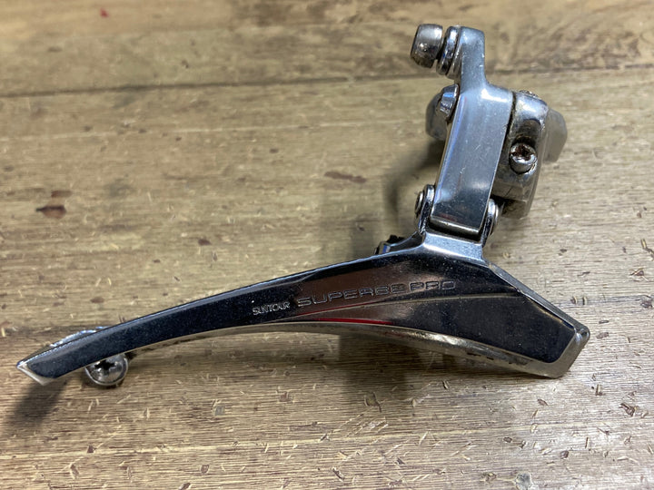 KR079 サンツアー SUNTOUR SUPERBE PRO フロンディレイラー バンド式 Φ28.6