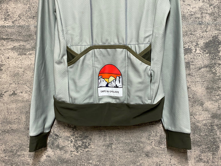 JP700 カフェドシクリステ Cafe du Cycliste Lydia atelier 長袖 サイクルウェア 総柄 XS 裏起毛