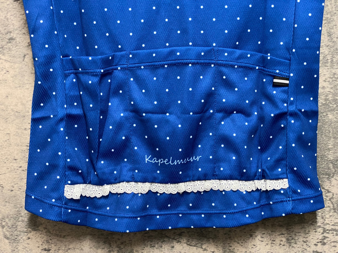 JO545 カペルミュール KAPELMUUR 半袖 サイクルジャージ レース 青 水玉 レディース 38 未使用