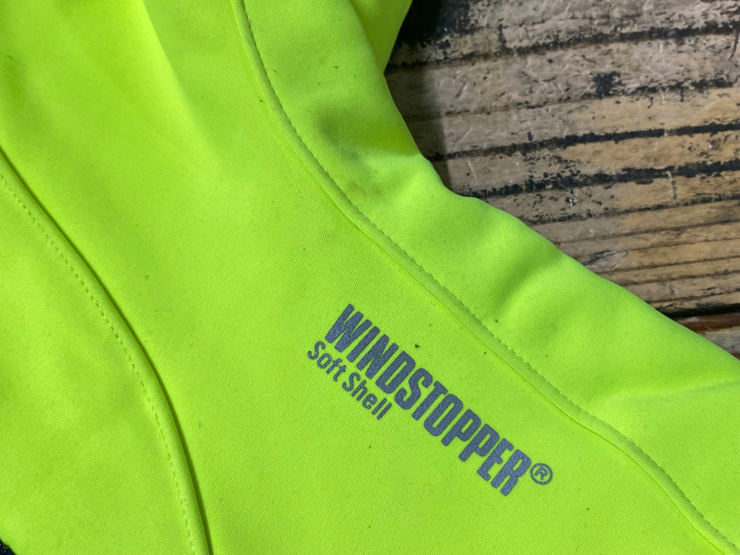 KH646 ゴアバイクウェア GORE BIKE WEAR シューズカバー 黄 L 裏起毛 WINDSTOPPER Soft Shell