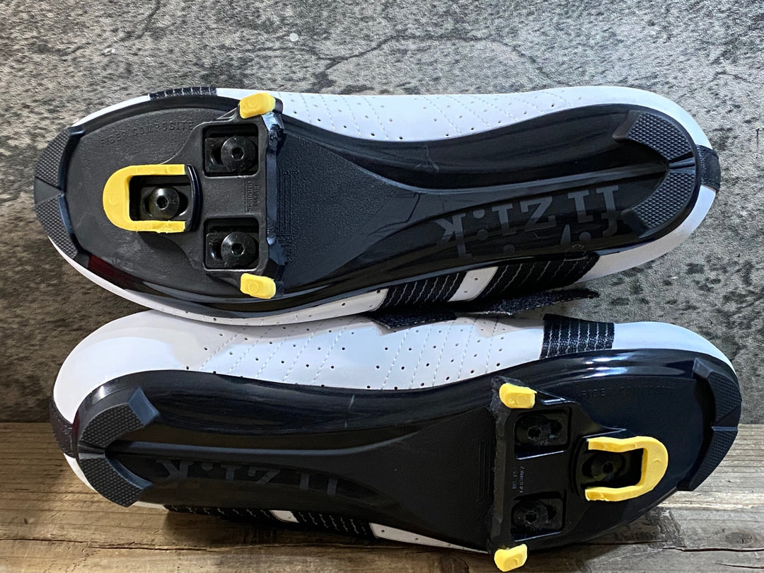 KH102 フィジーク fizik TEMPO POWERSTRAP R5 ビンディングシューズ 白 黒 EU44