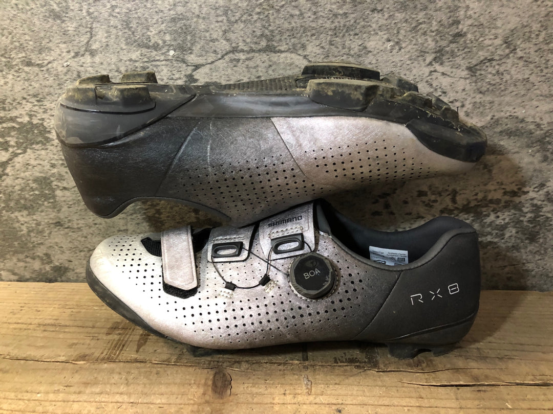 JP754 シマノ SHIMANO RX8 SHRX801M ビンディングシューズ 黒グレー EU42 SPD
