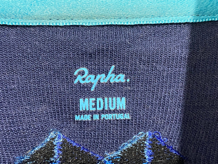 KB435 ラファ Rapha LONG SLEEVE CROSS JERSEY 長袖 サイクルジャージ 紺 M